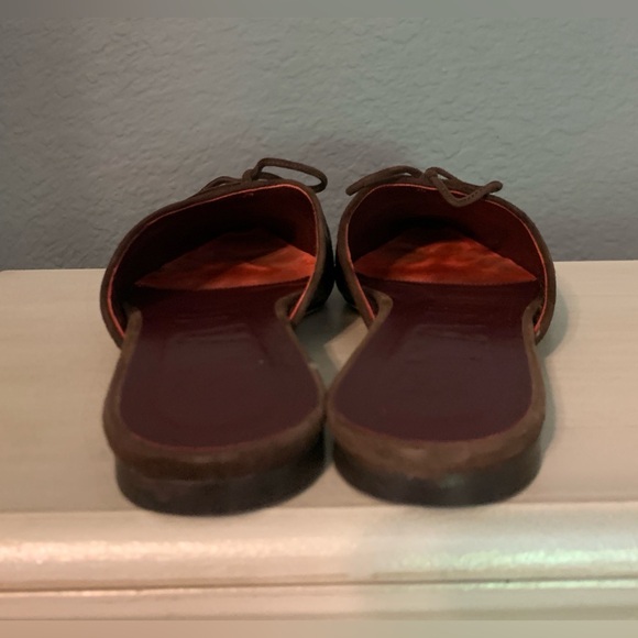 STAUD Gina Brown Croc Embossed Flats - Picture 6 of 6